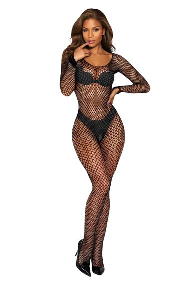 Бодістокінг - Bodystocking 2061, black - One Size Sex Aura