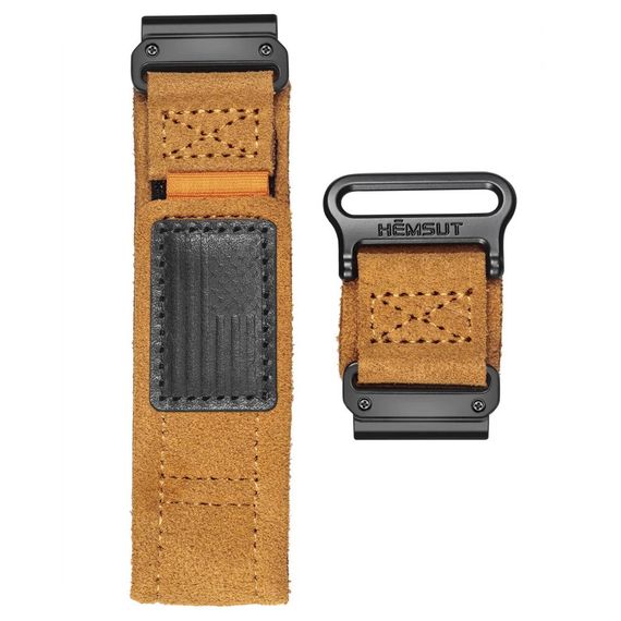 Ремінець для годинника Hemsut HGA143 Suede Leather Garmin Whisky 22 mm | Зображення 1