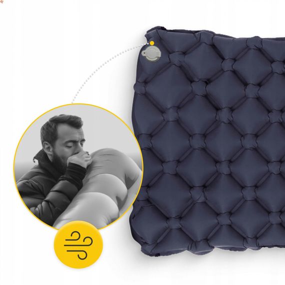 Надувний килимок (каремат) Mountain Goat 190 x 58 x 5 см MG0012 Navy Blue (P-5905973400893) | Зображення 1