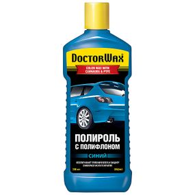 DoctorWax Кольорова поліроль із поліфлоном. Синя 300 мл DW8441