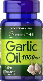 Часник Puritan's Pride Garlic Oil 1000 mg 100 Softgels