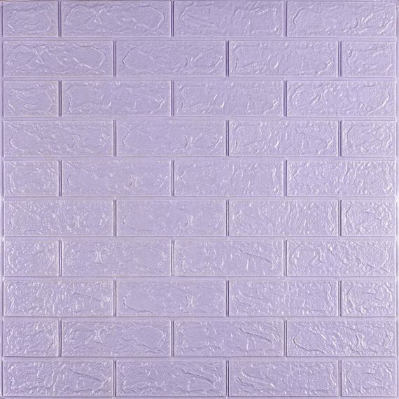Самоклеюча 3D панель 19600x700x3мм Світло-фіолетова Цегла SW-00001470 | Зображення 1