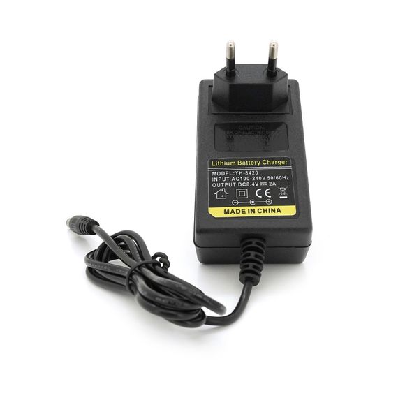 Зарядний пристрій для акумуляторів Li-ion 8.4V2A,штекер 5,5х2,5мм, LED-індикація | Зображення 1