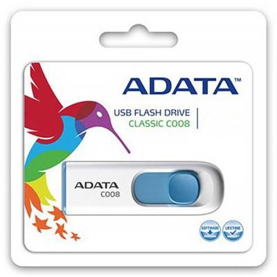 USB флеш накопитель ADATA 32GB C008 White USB 2.0 (AC008-32G-RWE) (AC008-32G-RWE) | Зображення 4