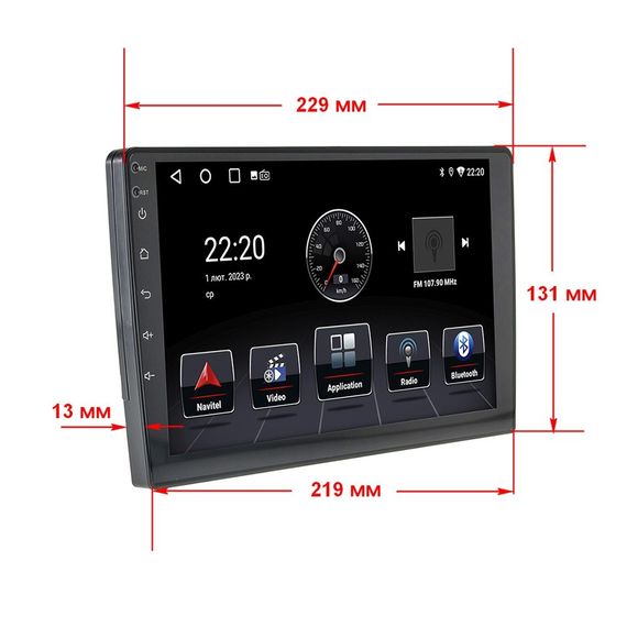 Універсальна магнітола K802 9 Android 12 2/32 CarPlay IPS (42451-K802B_3234) | Зображення 4