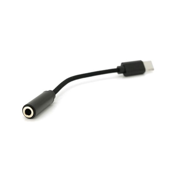 Кабель-перехідник KIN KY-222 Jack 3.5mm(F) => Type-C(M), 0.1м, Black, Box