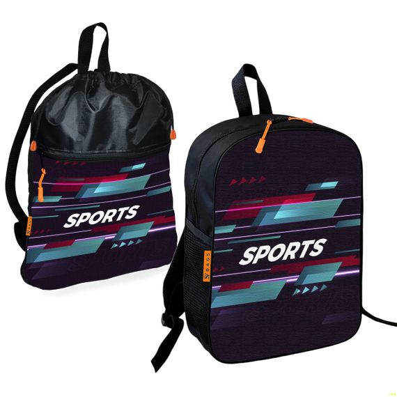 Шкільний рюкзак дитячий Sport + Сумка для взуття спортивної форми рюкзак-мішок для хлопчика (01842)