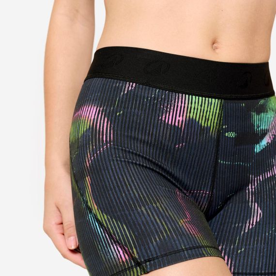 Шорти жіночі для фітнесу з еластичним поясом з кольоровим візерунком - M | Зображення 4