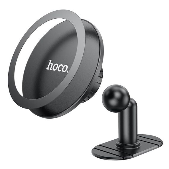 Автодержатель Hoco H13 Fine jade ring (center console) Black | Зображення 1