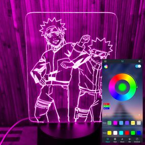 Акриловый светильник-ночник управление с телефона Наруто 3 tty-n000606