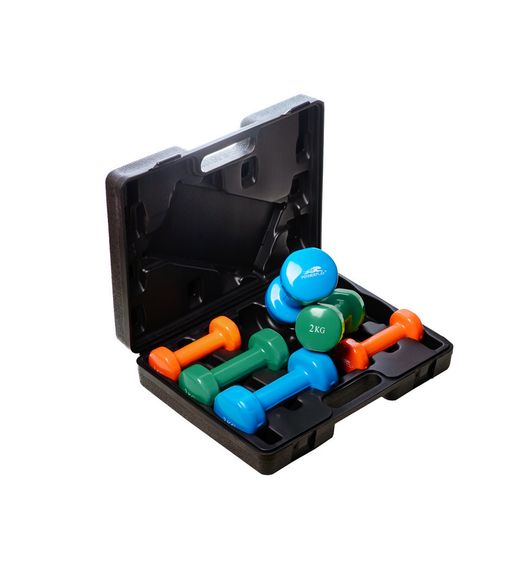 Набір гантелей в кейсі 12 кг. PowerPlay 4118 Fitness Dumbells (2шт.*1кг. 2шт.*2кг. 2шт.*3кг.) | Зображення 2