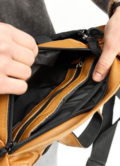 Велика чоловіча сумка бананка Sambag DynamicDart руда 38 × 21 × 7 см (80411121m) | Зображення 4