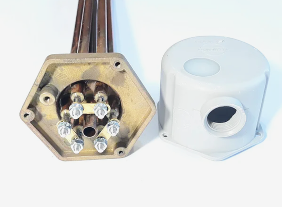 Блок Тэнов 4500w с резьбой 1,5" 380V Thermowatt (Италия) | Зображення 2