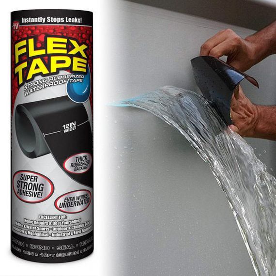 Водонепроницаемая изоляционная сверхпрочная скотч-лента Flex Tape SG-866 30 см | Зображення 4