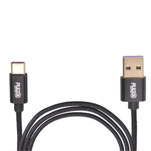Кабель VOIN CC-1101C BK USB - Type C 5А, 1m, black (супер швидка зарядка/передача даних) | Зображення 2