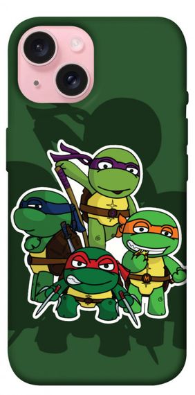 Чохол з картинкою Green turtles для Apple iPhone 15 (6.1")