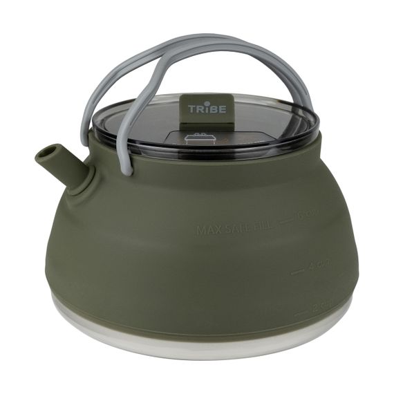 Чайник складаний Tribe Collapsible Kettle 1,5л силіконовий, Похідний чайник трайб компактний, Чайник туристичний для кемпінгу