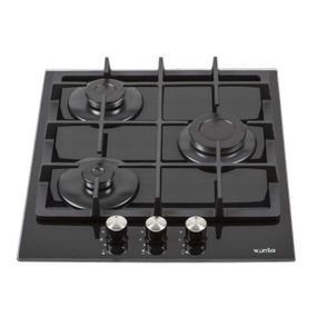 Газовая поверхность 3 конфорки Ventolux HSF430-S3G CS (BK) газ контроль