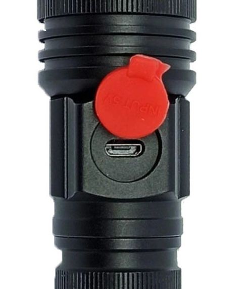 Карманный ручной аккумуляторный фонарь RB-244 фонарик с зумом P90+COB Zoom Micro-USB | Зображення 5