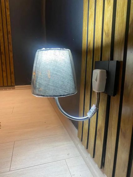 Ночник в розетку Soketsan, светильник настенный абажур, коричневый, гибкий, бра энергоэффективный класс A | Зображення 2