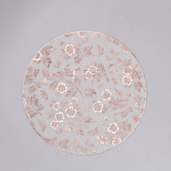 Килимок для сервірування столу Flowers 38 см, бронза HP-36327-12BR