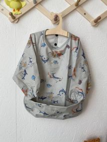 Нагрудник дитячий з рукавами для годування та творчості Кит