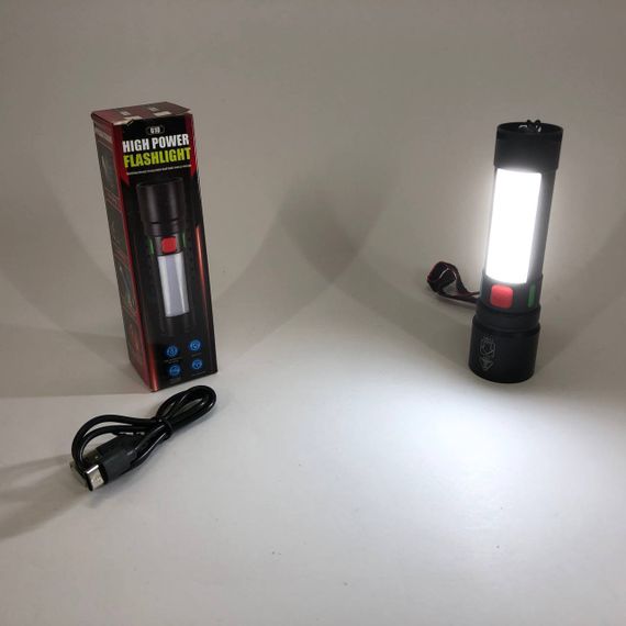 Ліхтарик потужний акумуляторний для дому 611-TG+COB(white+red), Дуже яскравий ліхтар YX-50 | Зображення 1