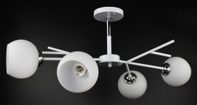 Люстра стельова на 4 лампочки 27077 Білий 34х35х75 см.