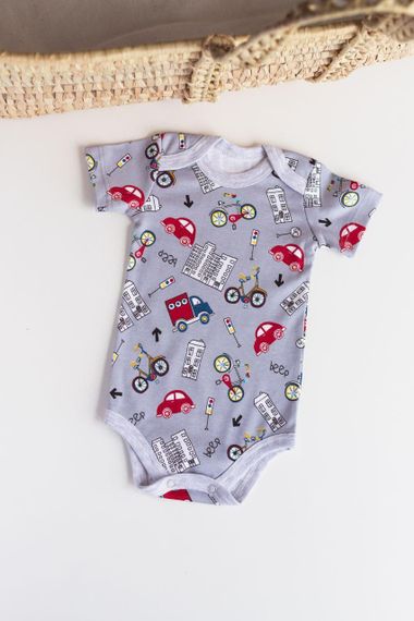 Боді інтерлок короткий рукав принт Лондон від 1 міс до 2-х років