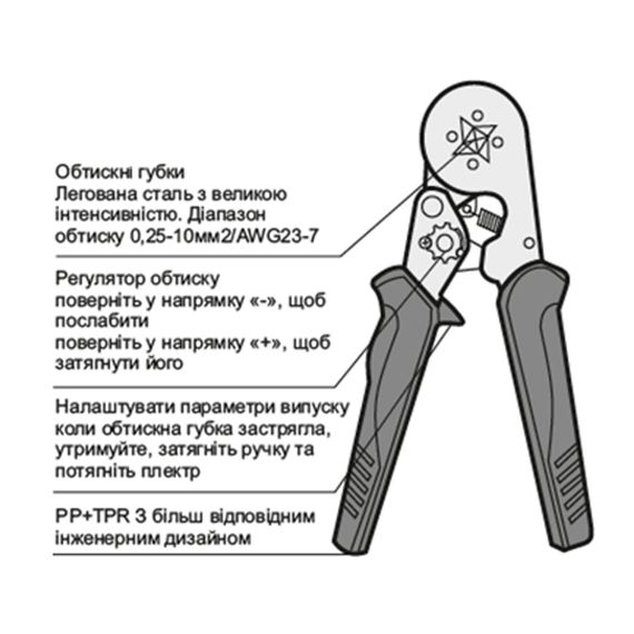 Інструмент для обтискання Сталь 41176, 180 мм | Зображення 2