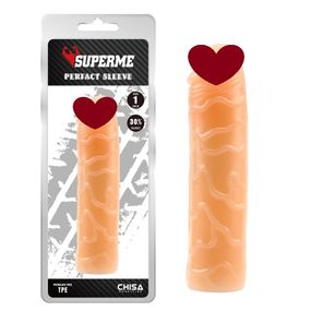 Насадка удлиняющая Chisa Superme Perfact Sleeve реалистичная, бежевая Sex Aura