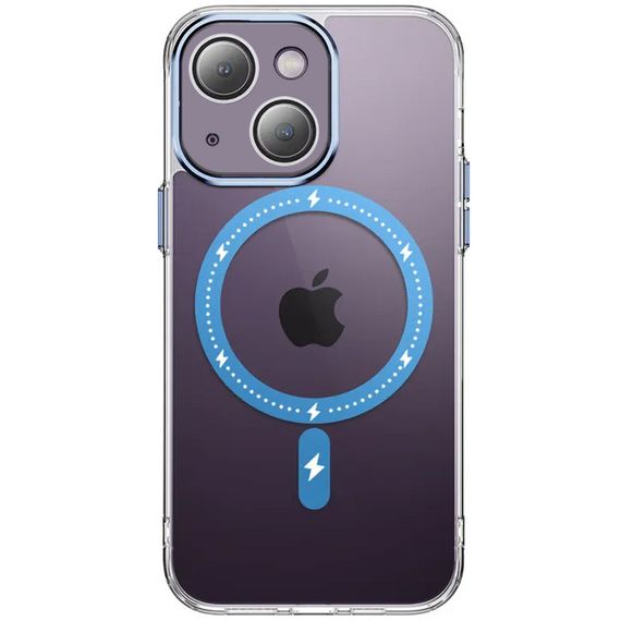 Чохол TPU+PC Colorful with MagSafe для Apple iPhone 13 (6.1") Blue