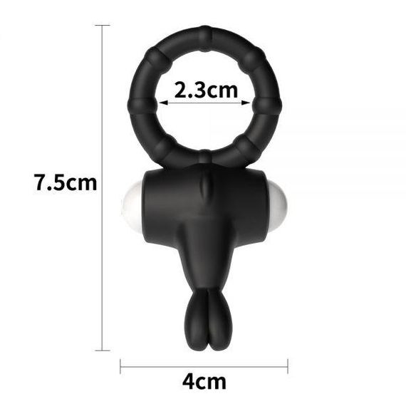 Ерекційне віброкольцо Power Clit Cockring, Black Sex Aura | Зображення 5