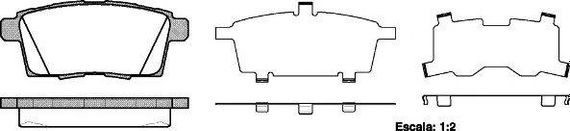 Колодка гальм. диск. MAZDA CX-7 задн. (вир-во REMSA) REMSA 126800 на MAZDA CX-7 (ER)
