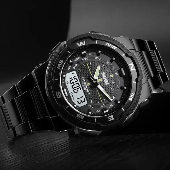 Годинник наручний чоловічий AO-162 SKMEI 1370BKWT