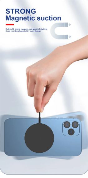Магнітний бездротовий зарядний пристрій 30W для iPhone, AirPods і Android ґаджетів. Чорний | Зображення 2