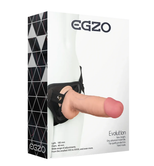 Страпон жіночий EGZO Evolution STR005 (20 см х 4,8 см) Sex Aura | Зображення 1