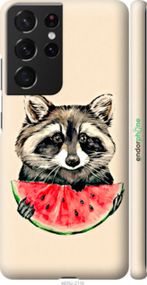 Чохол на Samsung Galaxy S21 Ultra (5G) Єнотик з кавуном "4605m-2116-2448"
