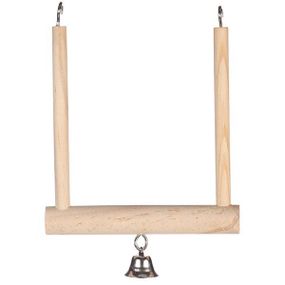 Flamingo Wooden Swing фламинго свинг дерев'яні гойдалки для птахів, з дзвіночком S