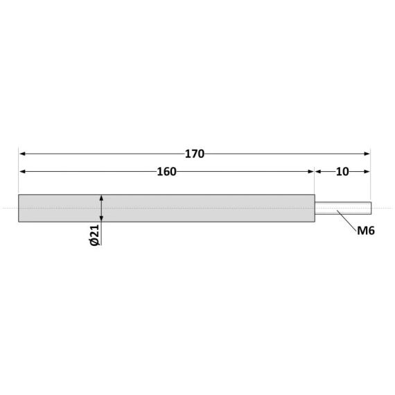 Магнієвий анод 21х160 для вертикального водонагрівача Thermo Alliance (38200030) | Зображення 1