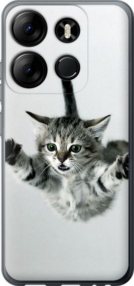 Чехол на Tecno Spark Go 2023 BF7 Летящий котёнок "2322u-2952-17620"