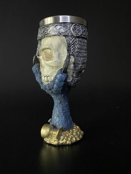 Бокал Череп у Лапі 200 мл — готичний келих із нержавіючої сталі та епоксидної смоли | Зображення 2