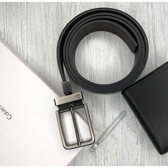 Чоловічий подарунковий набір ремінь і портмоне Calvin Klein натуральна шкіра | Зображення 3