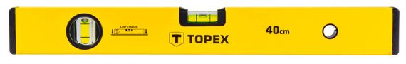 Уровень TOPEX алюминиевый, тип 500, 40 см, 2 глазка (29C501)