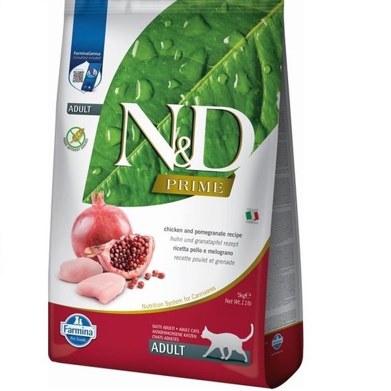 Сухий корм з куркою для котів Farmina N&D Prime Chicken Pomegranate Adult, 5 кг