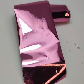 Фольга рожева для дизайну нігтів (4х50см)