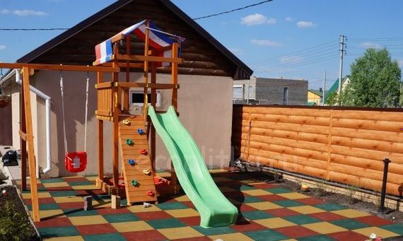 Гумове покриття для дитячих майданчиків 500х500х30 мм | Зображення 1