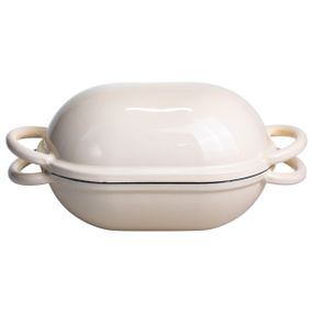 Форма-жаровня для хліба чавунна емальована 1,4 л, бежевий Yiwu HP-FLG-23WHITE