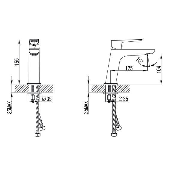 Змішувач для раковини Corso LUGANO CH-2A147C | Зображення 5