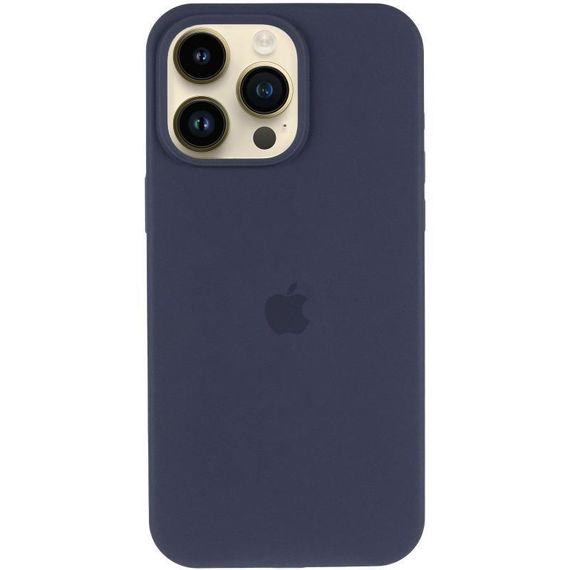Чохол Silicone Case (AA) Logo with MagSafe для Apple iPhone 14 Pro (6.1") Темно-синій / Midnight blue | Зображення 1